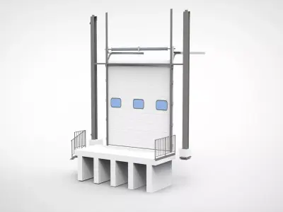 Sectional gate 3D model