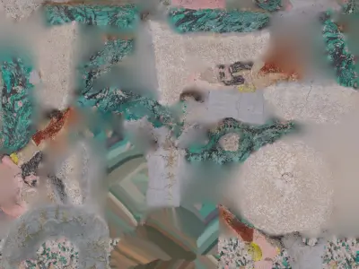 Mushroom with Gnome Statue 3D model