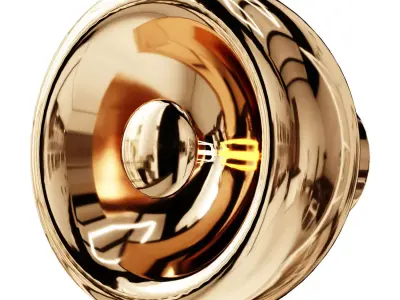 Wall lamp Delight Collection Anodine 80 brass 3D model