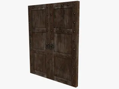 Medieval Door Low-poly 3D model