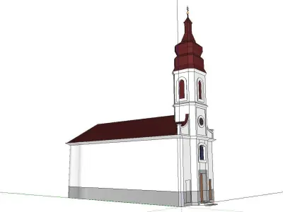 Architecture-Religion-God-Culture-Temple-0140 church with ste... 3D model