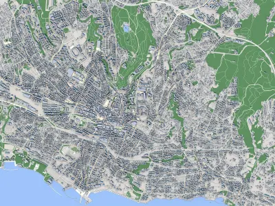 Lausanne City Switzerland 3D model