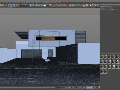 Corona - C4D scene files - House Banton - Modern Minimalist Home 3D model