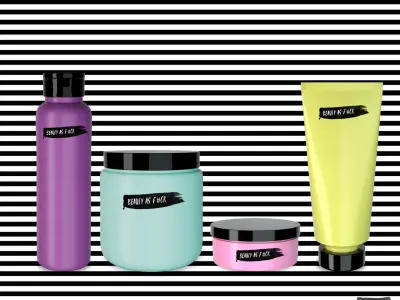 Cosmetic Jars 3D model