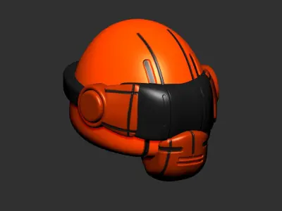 helmet high poly sculpt 3d printable 3D model 19
