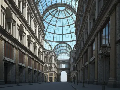 Gallery of an Imperial Palace 3D model