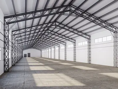 warehouse 02 lowpoly Low-poly 3D model