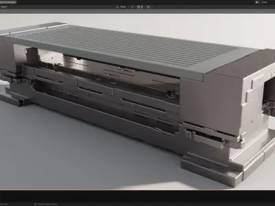 Modern Outdoor Bench 3D model