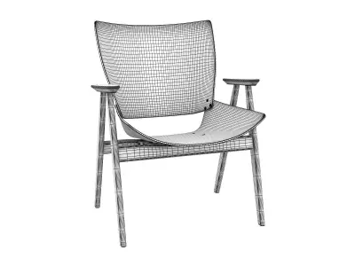 Shell Wood Armlounge 3D model