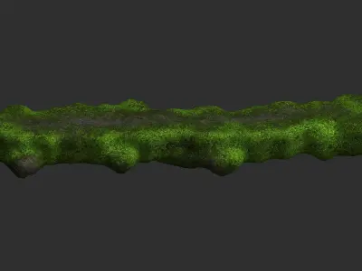 Rock Walkway 1 - 4 Combo - Moss 2 Low-poly 3D model