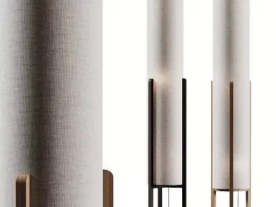 Habitat Arbaa Woven Column Floor Lamp 3D model