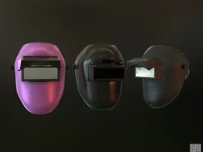 Welding Helmet - Mask - PBR Low-poly 3D model