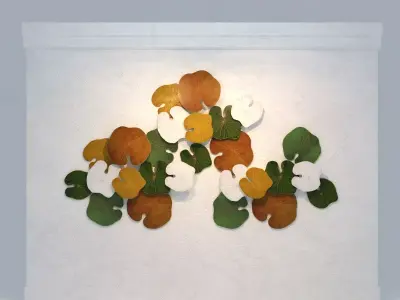LOTUS LEAF WALL ART 02 Low-poly 3D model