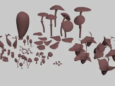 Star wars sci-fi Felucia stuff Low-poly 3D model