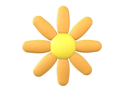Flower v2 002 Low-poly 3D model