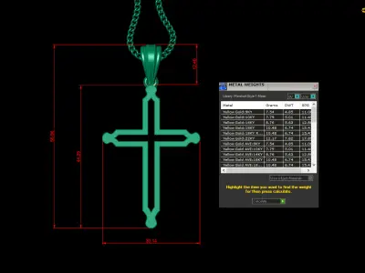 Cross Light Gold 4CP059 3DM STL 3D model