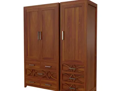 Wooden Cupboard 3D model buy