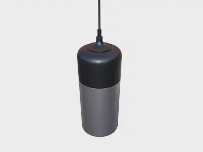 Black Hanging Lamp Low-poly 3D model