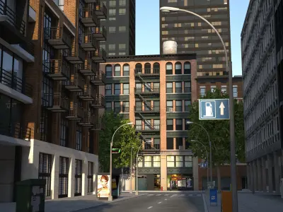 Dunkel City Low-poly 3D model