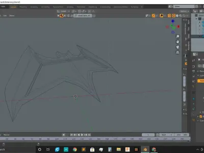 Batarang Dawn Of Justice Low-poly 3D model