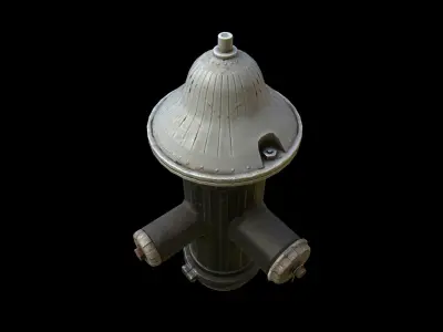 Realistic US Fire Hydrant Low-poly 3D model