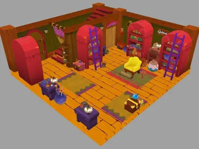Enviroment - Dofus Game Low-poly 3D model