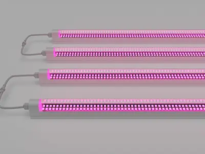 T8 plant growth light 3D model