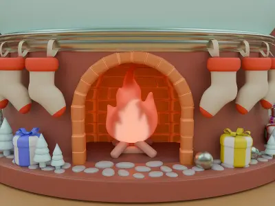 Snow Globe Low-poly 3D model