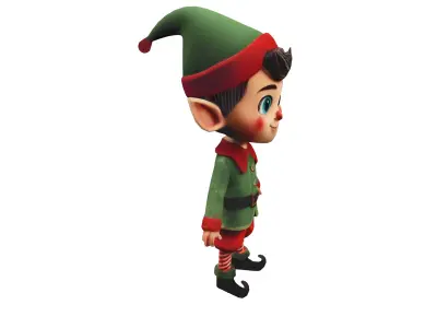 Jingle the Quirky Elf Low-poly 3D model