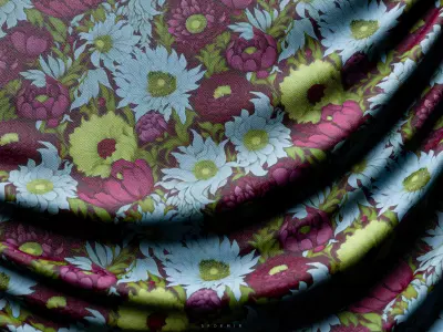 Flowers Fabric - Cloth Texture - Material Pack - SBSAR  Texture