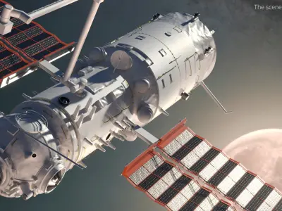  Tiangong Tianhe Main Module with Solar Panels 