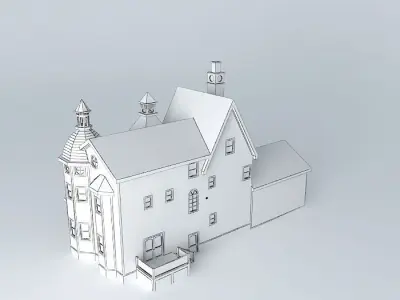 Villa with Garage Free 3D model