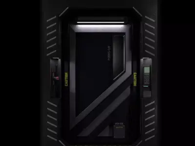 Sci-Fi Slide Door 3D model