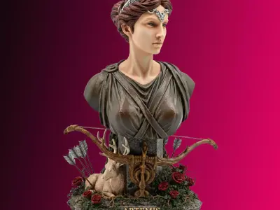 Artemis Bust High Detail 3D STL Model 3D model
