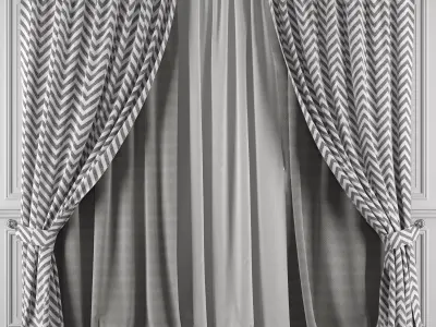 Curtain Set 444 3D model