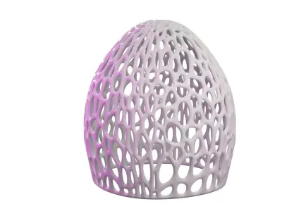 Voronoi 3D Printable Lampshade Free 3D print model