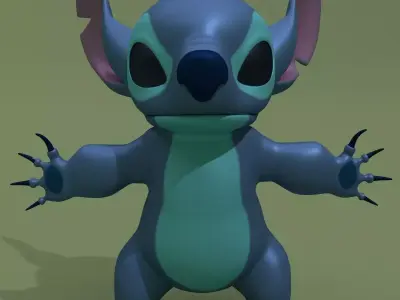 Stitch character 3D model