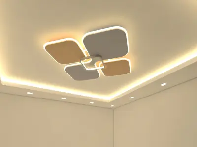 Ceiling chandelier Low-poly 3D model