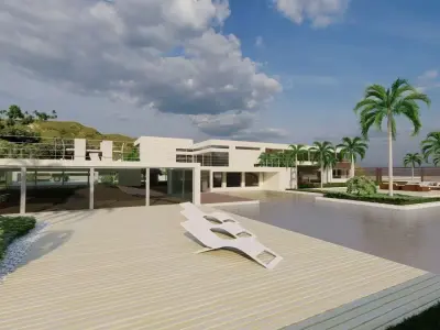 Casa Scene-villa-modern house 3D model 86