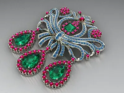 Arabic style pear pendant   516 3D print model