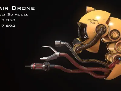 Repair Drone Low-poly 3D model purchase