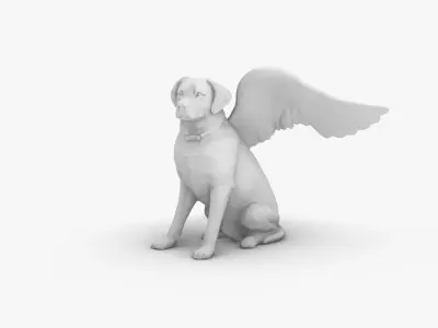 Dog Angel 3D print model