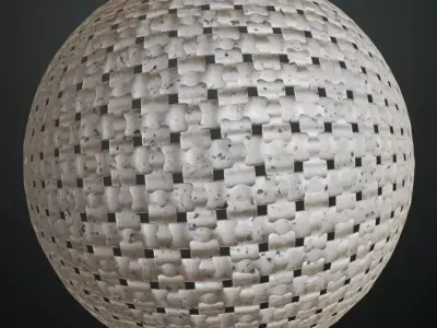 Large Plus Square Metal Perforated PBR Seamless Texture