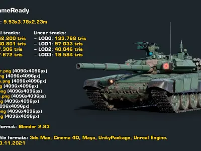  3 Russian Modern Tanks Collection 