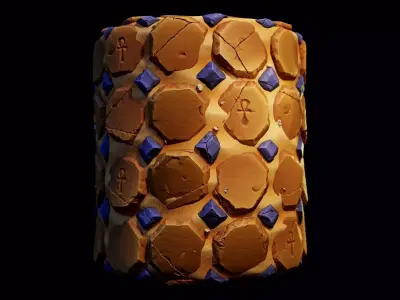 Stylized Stone Tiles PBR Textures Pack Texture