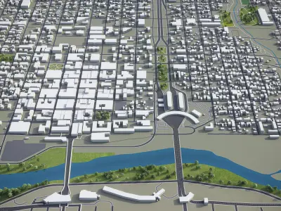 Laredo - 3D City Model Low-poly 3D model