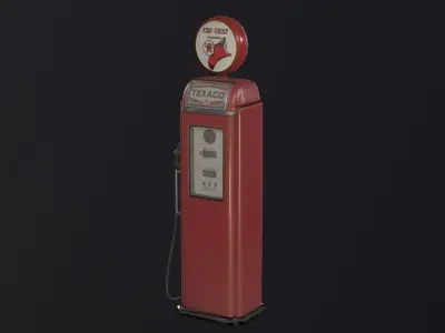 GAS Pump Low-poly 3D model