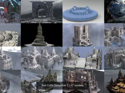 Evil Cults Collection 1 3D Model Pack