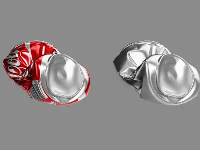 Crushed Soda Can 04 3D model