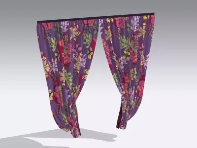 Curtain Low-poly 3D model 24